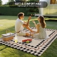 thumbnail image 4 of Western Texas Star Vintage Outdoor Rug for Patio/Deck/Porch, Non-Slip Large Area Rug 4 x 6 Ft, Rustic Wreath Black Beige Plaid Indoor Outdoor Rugs Washable Area Rugs, Camping Rug Carpet Runner, 4 of 8