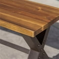 thumbnail image 3 of Noble House Sanibel 63" Wood Top Patio Dining Bench in Teak, 3 of 10