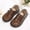 Brown, variant on Boys School Loafers Premium PU Leather Double Buckle Wedding Flats Dress
