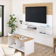 thumbnail image 4 of Moru Mueble para TV DÚO Blanco, Panel Flotante con Repisas, Centro de Entretenimiento, Mueble para Sala, Mueble Organizador, 4 of 8