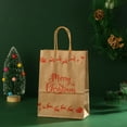 thumbnail image 4 of FXMLRLK 3 Piece Assorted Christmas Kraft Gift Bags - Small Paper Bags with Handles for Xmas Gift Wrapping and Party Supplies, 4 of 9