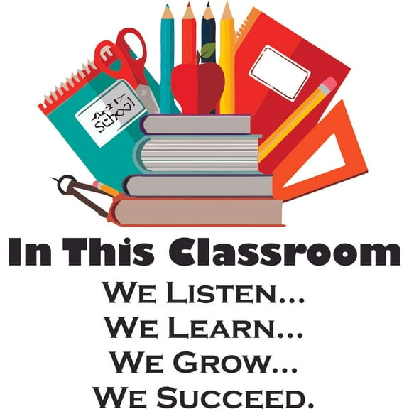 In This Classroom Quotes Design School Wall Decals Classroom Decorations Design Decals on Walls - Creative Teacher Artwork Stickers Sticker Back to School Ideas Teachers Schools Size (20x20 inch)