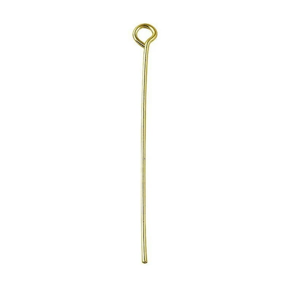 HPG-104-2" 18K Gold Overlay 22 Gauge Flexible Head Pin Or Eye Pin