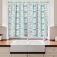 thumbnail image 2 of Ambesonne Cartoon Kitchen Curtains, Ploar Bears Blankets, 55"x45", Pale Blue Coral Blue, 2 of 3