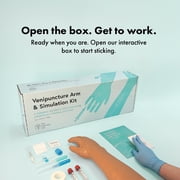 Anatomy Lab Venipuncture & IV Practice Simulation Arm Kit — Realistic Phlebotomy & IV Training Model for Nursing, EMT & Medical Students — Reusable Clinical Skills Trainer - Light