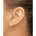 thumbnail image 3 of Sterling Silver 8mm Round Snap Set Cz Stud Earrings (8 X 8) Made In United States qe1007, 3 of 5