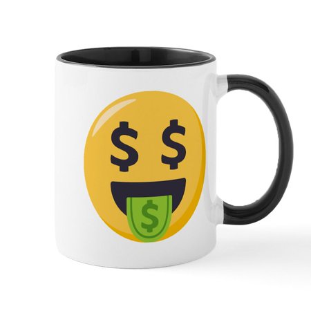 

CafePress - Money Mouth Face Emoji - 11 oz Ceramic Mug - Novelty Coffee Tea Cup