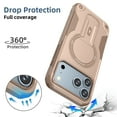 thumbnail image 4 of Decase Magnetic Case for iPhone 17 Pro Max,Hard Hard PC+TPU Dual-Layer Hybrid Case with Stand, Compatible with Mag-Safe,Built in Kickstand, Military Grade Drop Protection Shockproof Case,Desert, 4 of 7