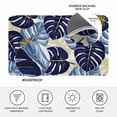 thumbnail image 3 of Blue Palm Leaves Door Mat Indoor Outdoor,Farmhouse Summer Beige Tropical Plants Non Slip Welcome Mat with Rubber Backing,Absorbent Fabric Front Door Mats Entryway Rug for Home Patio Entrance 18"x30", 3 of 9