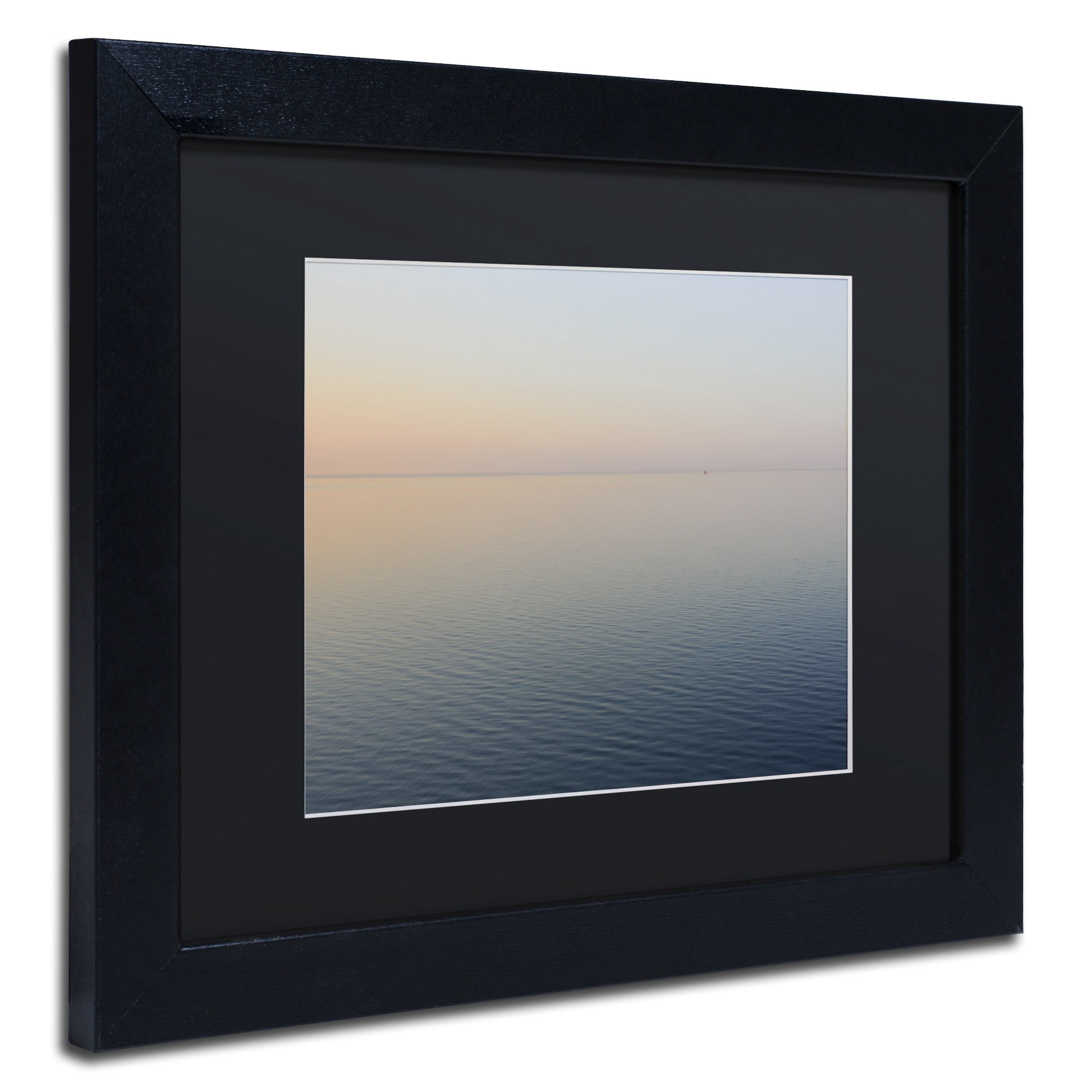 Trademark Fine Art "Stillness is the Way" Canvas Art by Kurt Shaffer, Black Matte, Black Frame