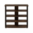 thumbnail image 4 of Furinno 5-Tier Turn-N-Tube Shoe Rack, Wood and Plastic, Amber Pine and Black, 4 of 6