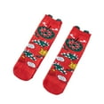 thumbnail image 2 of Oioii Cute Cartoon Christmas Socks - A Pair of Mid-Calf Socks for Autumn & Winter - Ideal for Holiday Warmth, Home Festive Wear, Xmas Gift Giving, Daily Casual Use, D, 2 of 6