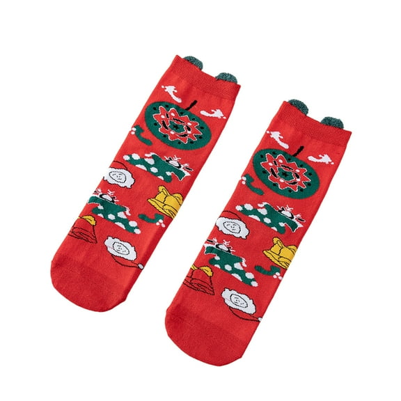 Christmas Sock Gift Bulk for Women Men Adult Kids Christmas Xmas Holiday Festival Stocking Gifts with Cute Pattern (D)