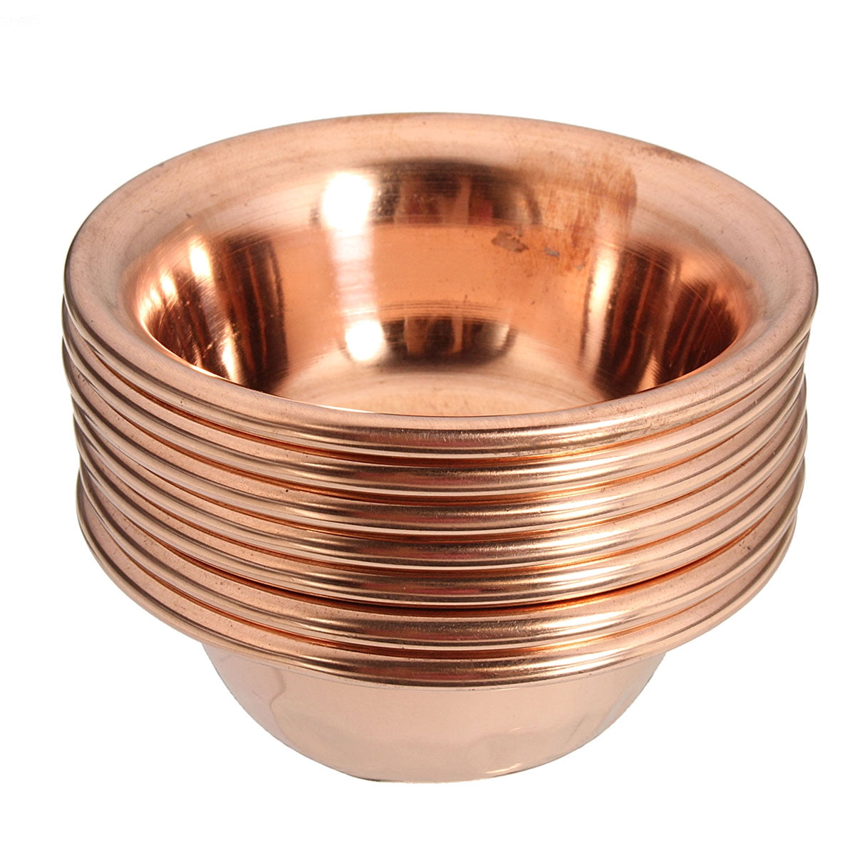 7X Copper Tibet Tibetan Buddhist Water Offering Bowl For Focus Ritual