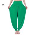 thumbnail image 1 of Pantalones de yoga Jumpingount para mujer Jogging sueltos casuales Verde M, 1 of 2