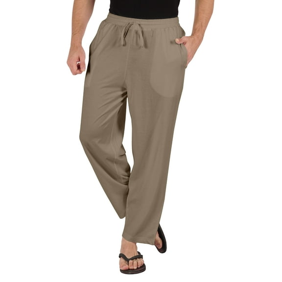 Inkmeso Solid Casual Bottom For Men's Lightweight Cotton Track Pants For Sleep/Workout Pajamas