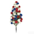 thumbnail image 2 of Flores artificiales violetas para jardín | Estacas florales patrióticas con enchufe | Tallos decorativos rojos, blancos y azules | Decoración navideña para exteriores: patio, césped, camino, 2 of 7