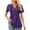 Purple, variant on Njoeus Womens Tops, Black T Shirts women's V-Neck Short Sleeve Tops and Blouses Work Casual Collared Tunic Shirt Summer S-XXL