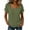 Green, variant on Women's Button down Shirt Cotton Square Neckline Solid Color Double Layer Wrinkle Shirt Plaid Blouses Short Sleeve Summer Tunic Tops White S