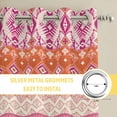 thumbnail image 6 of Pink Orange Boho Kitchen Curtains Window Panels, Vintage Ethnic Tribe Abstract Art Insulated Window Treatment Curtain, Grommet Curtains for Bedroom/Living Room/Bathroom, 2 Piece 42"Wx63"L, 6 of 8