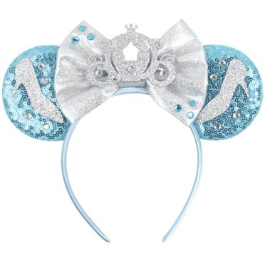 Blue Shoe Sequin Mickey Minnie Ears Headband / Minnie Inspired Princess Ears / Minnie Headband