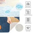 thumbnail image 3 of Yayeee Bath Rug for Bathroom Floor Non Slip Contour Fluffy Soft Absorbent Mat, 20"x24", Blue Capybaras, 3 of 7