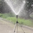 thumbnail image 5 of FHBVT Stainless Steel Rotary Irrigation Tripod Sprinkler 30-360° Adjustable Angle Mist Function Stable No Tip Stand Universal Hose Fit for Outdoor Garden Farm Plant Irrigation Cooling, 5 of 9