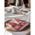 thumbnail image 6 of Red Gnomes Cloth Napkins Set of 6 Reusable Dinner Napkins, Valentine Roses Leaves Love Beige Rustic Cocktail Napkin Washable Table Napkins for Wedding/Holiday Party/Baby Shower 20"x20", 6 of 7