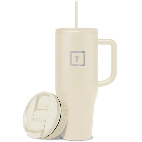 Taza aislante IRON °FLASK Co-Pilot con pajita y tapa abatible, 1,2 L