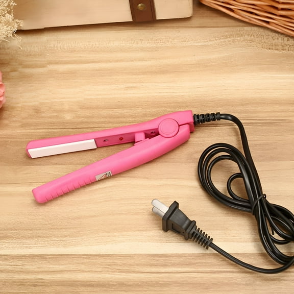 HIBIBUD Mini Flat Iron, Ceramic Mini Hair Straightener for Short to Medium Hair, Portable Hair Straightener