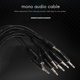 thumbnail image 5 of Cable de 10 conectores macho a conector macho de 2 polos, mono de 1/8 de pulgada y 3,5 mm., 5 of 5