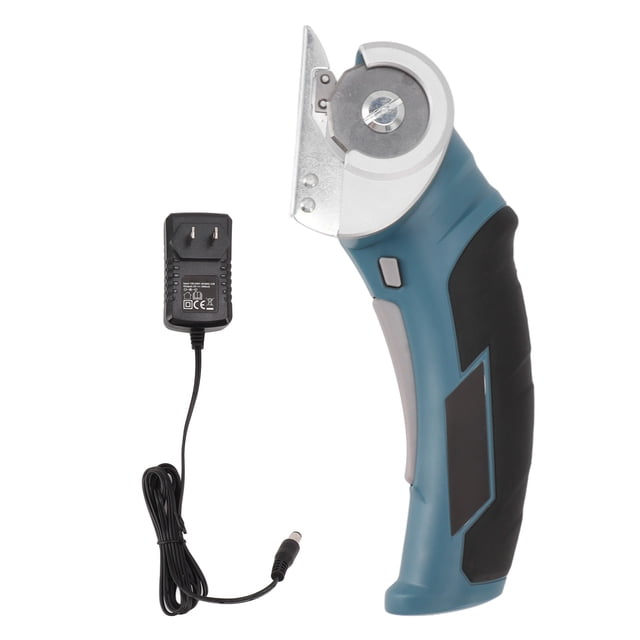 Tijeras eléctricas inalámbricas, potente cortadora eléctrica mini con cuchilla de acero para tela, alfombras, cartón, enchufe estadounidense de 100 a 240 V