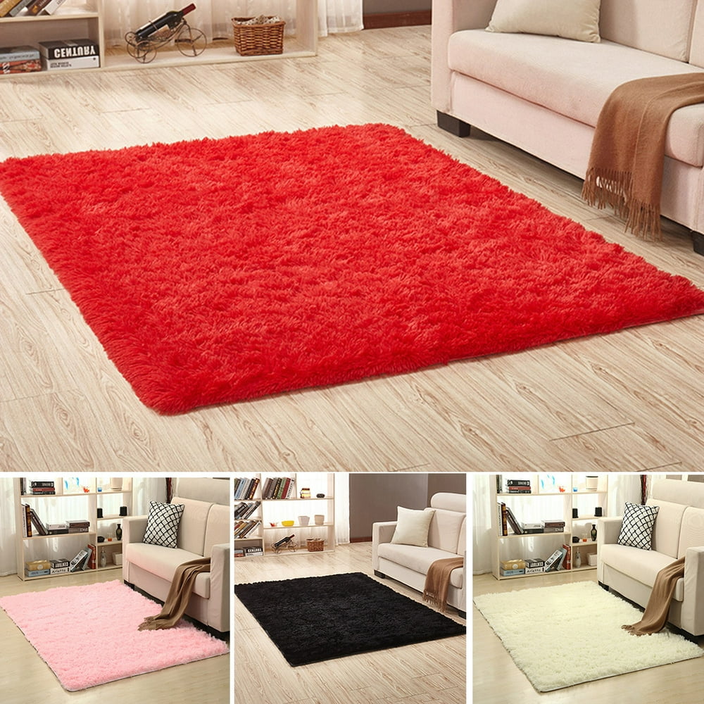 NUZYZ Nonslip Soft Living Room Shaggy Area Rug Fluffy Floor Mat Pad