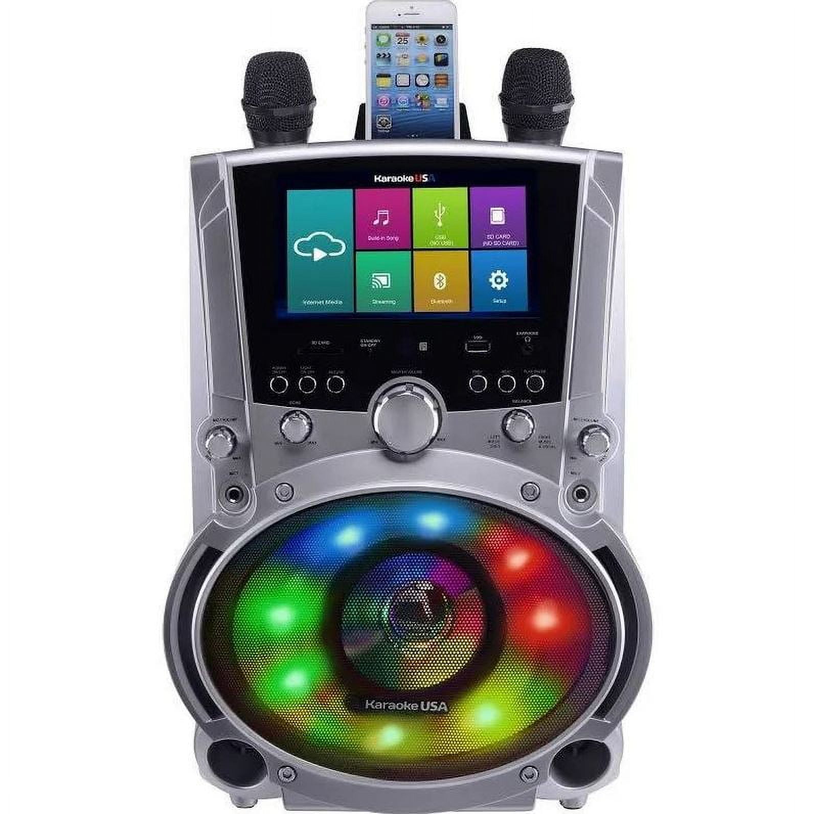 Karaoke USA, Bluetooth Karaoke Machine, RRK150, 7 inch TFT Screen