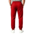 thumbnail image 4 of Garbnen Fleece Lined Sweatpants Joggers Workout Athletic Gym Elastic Waist Men Trousers Pants Elastic Bottom Fall Winter Fluffy Flannel Fuzzy Joggers for Men with Pocket Red L, 4 of 7