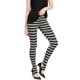 thumbnail image 3 of Leggings de yoga de cintura alta con estribos estampados Allegra K Rayas grises negras XL, 3 of 7