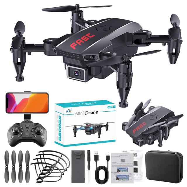 Dron con cámara para adultos en liquidación Mini dron WiFi FPV con cámara doble HD 1080p Modo de retención de altitud Dron RC plegable Quadcopter Vuelo circular Ruta de vuelo Retención de