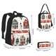 thumbnail image 2 of Disketp Christmas Houses Mochila Estampada de Gran Capacidad con Lonchera y Estuche, Set de 3 Piezas para Estudiantes, 2 of 7
