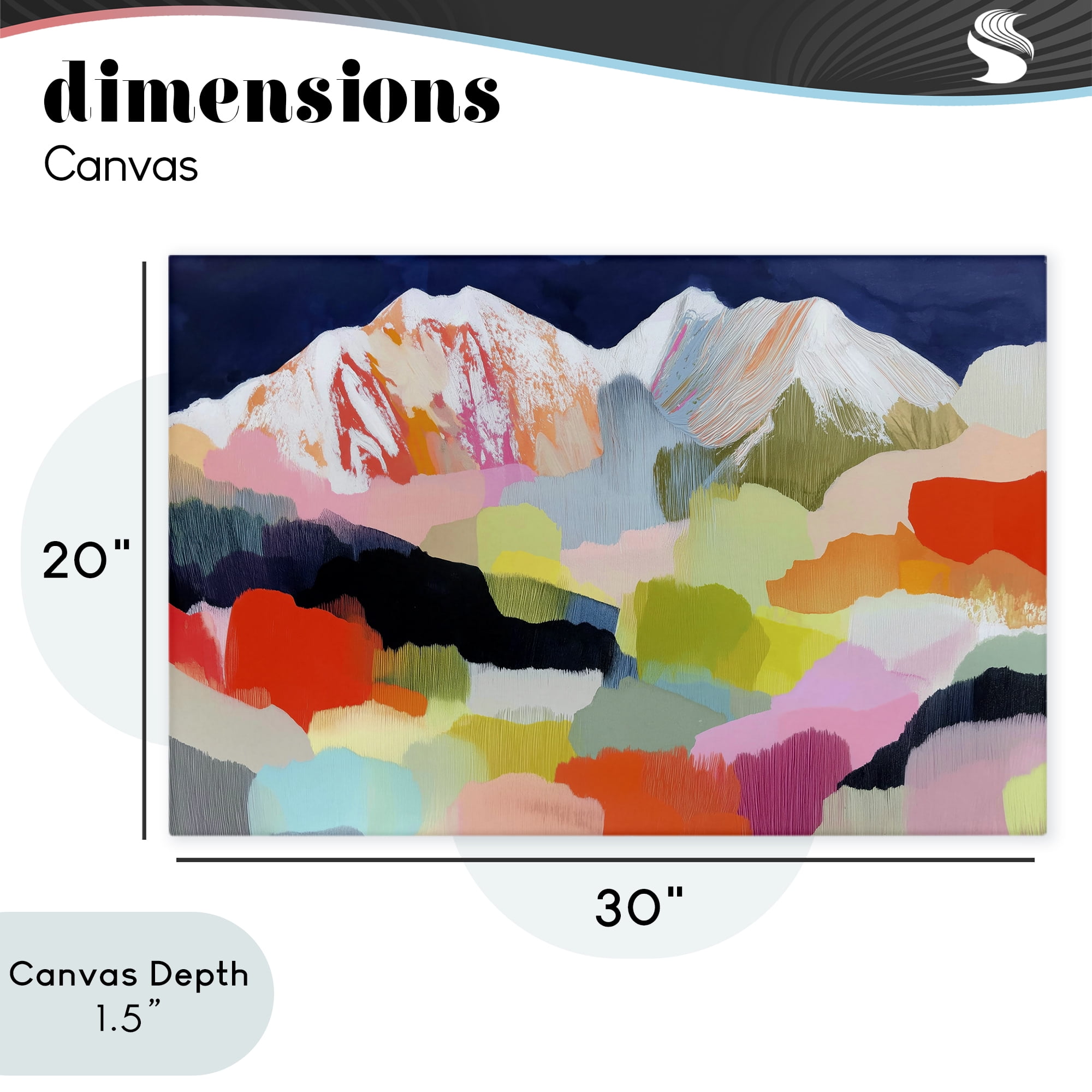 Stupell Industries Alpine Glow in Vibrant Mountains Canvas Wall Art, design by Chromatic Storm Studio