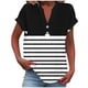 thumbnail image 1 of Vestidos Casuales Para Mujer, Blusas De Mujer De Moda Camiseta informal de manga corta con cuello en V y botones para mujer, 1 of 5