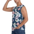 thumbnail image 3 of Kdxio Flowers for Men's Muscle T-shirt,Sleeveless for Workout Running Athletic Gym Lounge Casual, 3 of 7