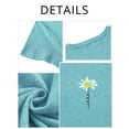 thumbnail image 6 of Anbech Be Kind Women Shirt Dandelion Flower Graphic Tshirt Inspirational Summer Top Short Sleeve Letter Print Shirt, 6 of 8