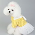 thumbnail image 3 of Pet Skirt Comfortable to Wear Nice-Looking Cotton Pet White Bow Tie Dress for Parties, 3 of 8