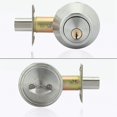 thumbnail image 4 of Cerradura de puerta con cerrojo simple de níquel satinado cilíndrico, pestillo de seguridad nocturno con llaves D101, 4 of 5