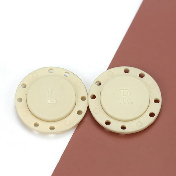 CQCYD Magnetic Suction Buttons, Round Concealed Snap Fasteners For Sweaters Coats Cardigans And Windbreakers Heavy Duty Nylon Sewing Buttons For Clothing And Crafts 40L 26mm Pair