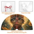 thumbnail image 4 of Yiaed Sunflower Meditating Cat Print Christmas Tree Skirt , Tree SkirtsTree Mat for Christmas Winter Holiday Indoor Decorations-36", 4 of 7