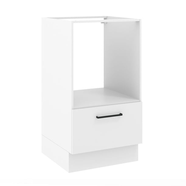 Mueble de Cocina para Horno y Microondas Madesa Agata 60 x 60 cm 1 Puerta (Sin Tablero) Blanco