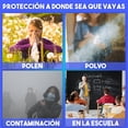 thumbnail image 3 of Cubrebocas desechable 4 capas de proteccion, comodos y respirables para niños y niñas,10,Azul Cielo Lutema M94k, 3 of 8