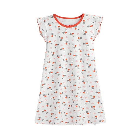 

DNDKILG Baby Toddler Girls Dresses Fruit Dress Summer Short Sleeve Sundress Watermelon Red 2Y-10Y 150
