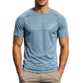 thumbnail image 2 of Dxzfnsa Men's Athletic T-Shirts Mens Quick Dry Solid Color Workout Shirts Moisture Wicking Short-Sleeve Lightweight Sports Running Tee Tops, 2 of 6
